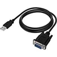 Sabrent USB 2.0 a Serial (9-Pin) Cable Adaptador RS-232 RS-232 Cable de 6 pies [Chipset FTDI] (CB-FTDI)